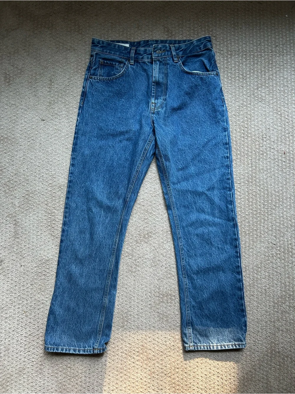 Zara Men's Straight Leg Denim Jeans in Blue